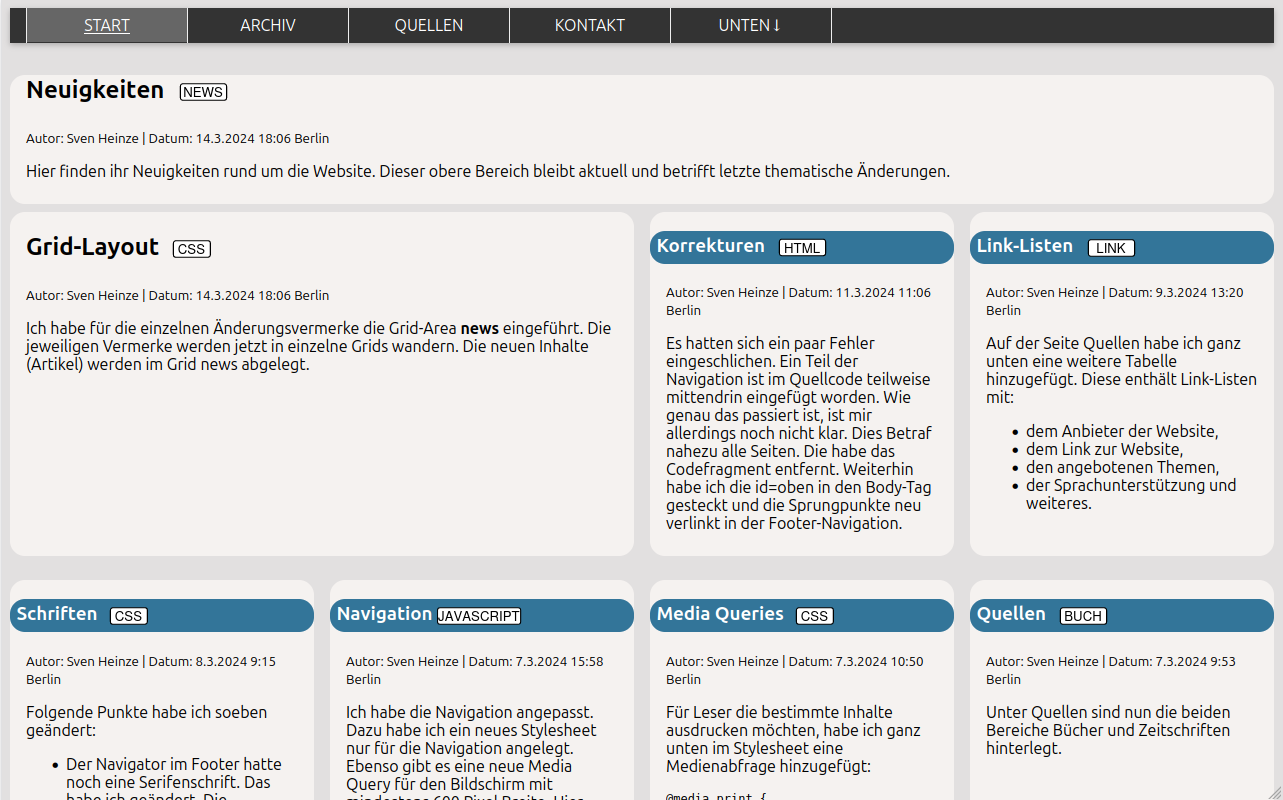 Ansicht der Website auf einem Notebook mit 1280x800 Pixel